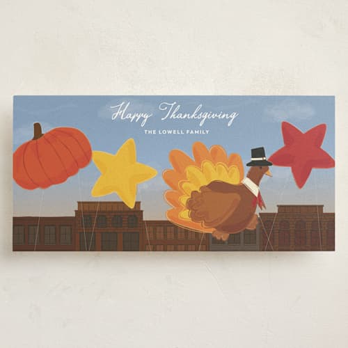 This is a autumn holiday photo cards with standard by Jennifer Lew called thanksgiving parade printing on signature in tall