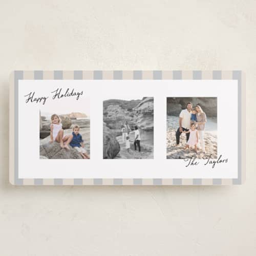 This is a cloud holiday photo cards with standard by Pixel and Hank called charmed printing on recycled smooth signature in tall