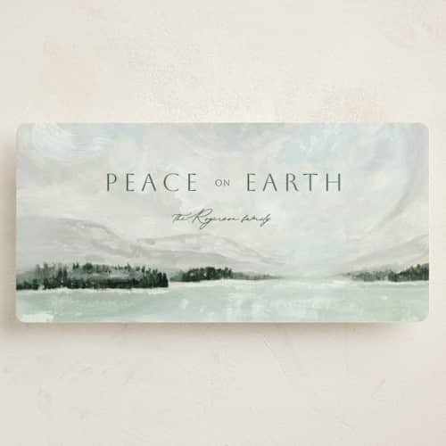 This is a mint holiday photo cards with standard by Holly Whitcomb called kalispell printing on signature in tall