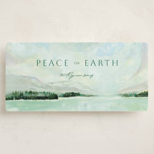 This is a wreath holiday photo cards with standard by Holly Whitcomb called kalispell printing on signature in tall