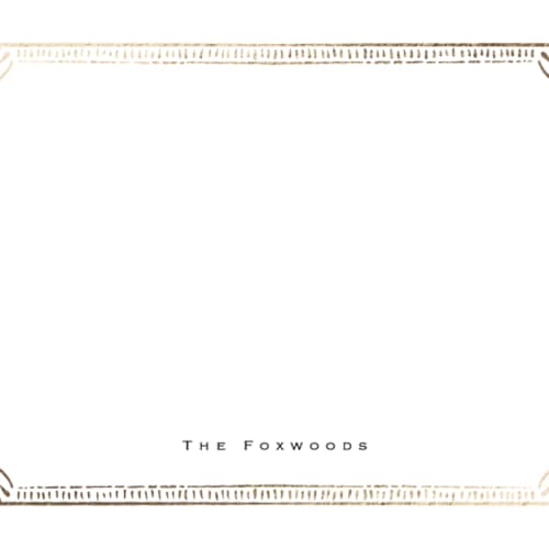 This is a snow foil stamped stationery with foil pressed by Tamara Hilje called bookworm printing on signature in 4.25x5.5