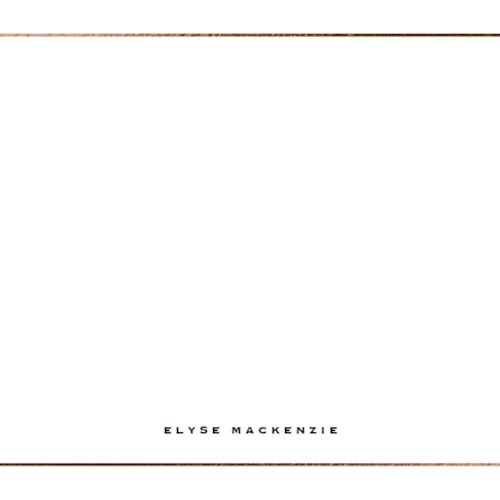 This is a ink foil stamped stationery with foil pressed by Blustery August called le fleur printing on signature in 4.25x5.5