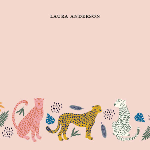 This is a flamingo kids thank you cards notes with standard by iamtanya called sweet tropical printing on signature in standard