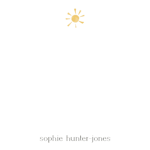 This is a golden sun kids thank you cards notes with standard by Holly Rose called simply sunshine printing on signature in standard