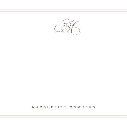 This is a pearl personalized stationery thank you cards with standard by chocomocacino called giaourti printing on signature in 4.25x5.5