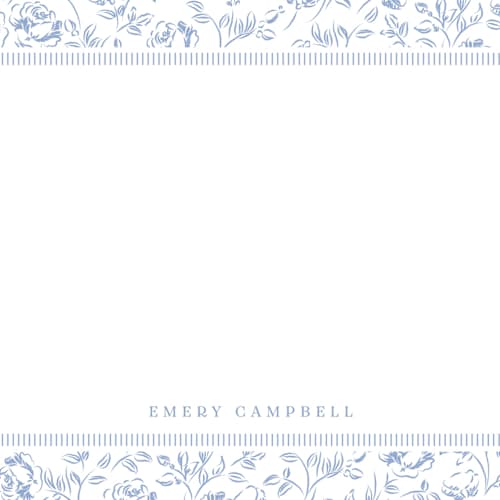 This is a sky personalized stationery thank you cards with standard by Robert and Stella called garden roses printing on signature in 4.25x5.5