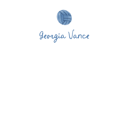 This is a ice personalized stationery thank you cards with standard by Teju Reval called sportsy volleyball printing on signature in 4.25x5.5