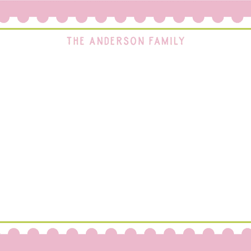 This is a peony personalized stationery thank you cards with standard by Ilene Guy called postage stamp printing on signature in 4.25x5.5