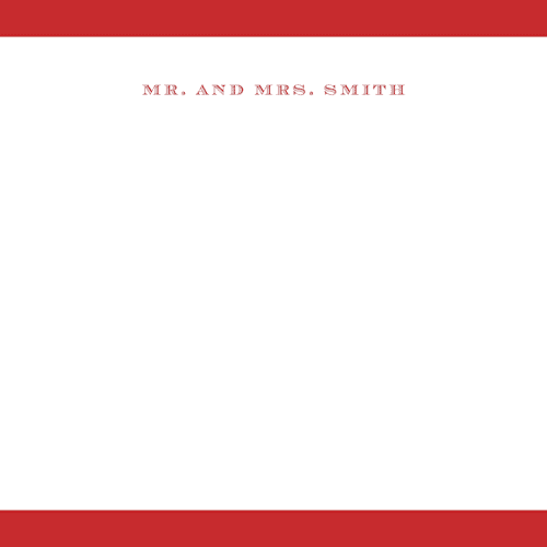 This is a apple personalized stationery thank you cards with standard by Pati Cascino called rambla printing on signature in 4.25x5.5