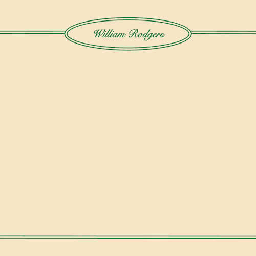 This is a turf personalized stationery thank you cards with standard by Natalie Rae called the oval printing on signature in 4.25x5.5