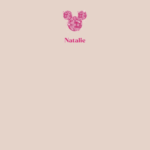 This is a blush personalized stationery thank you cards with standard by CDesignbychen called disney's mickey mouse shimmer printing on signature in 4.25x5.5