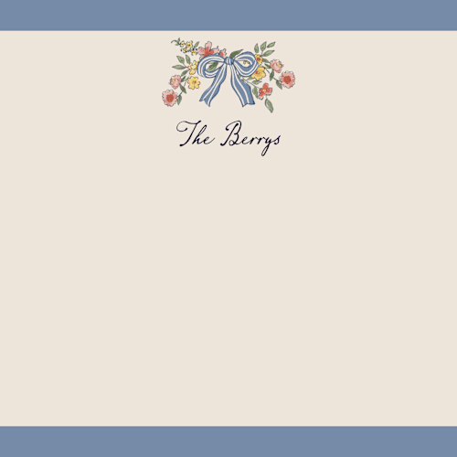 This is a cornflower personalized stationery thank you cards with standard by Chris Griffith called a wedding in low country printing on signature in 4.25x5.5