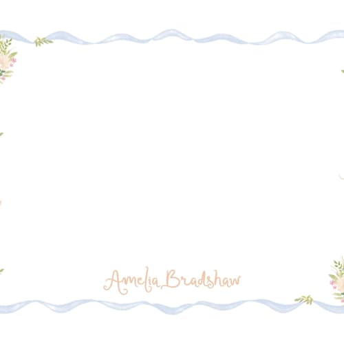 This is a daphne personalized stationery thank you cards with standard by Creo Study called cottagecore printing on signature in 4.25x5.5