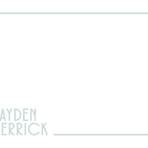 This is a mint personalized stationery thank you cards with standard by Angela Garrick called linear printing on signature in 4.25x5.5