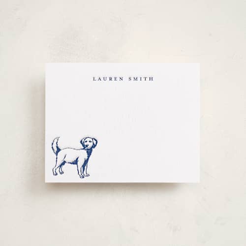 This is a lapis personalized stationery thank you cards with letterpress by Teju Reval called best friend printing on white cotton in standard