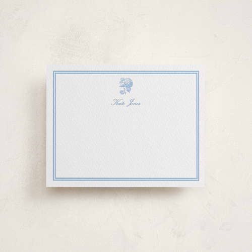This is a vista personalized stationery thank you cards with letterpress by Megan Davis called cheseapeake printing on white cotton in standard