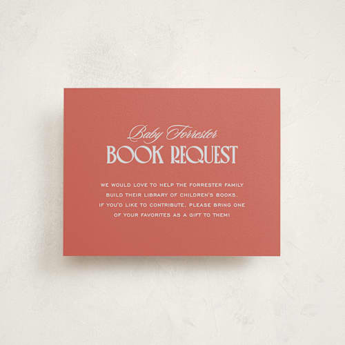 This is a seashore baby shower insert cards with standard by Lea Delaveris called baby era printing on signature in standard