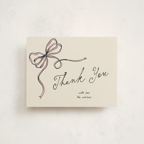 This is a ballet baby thank you cards with standard by Pixel and Hank called drawn printing on signature in standard
