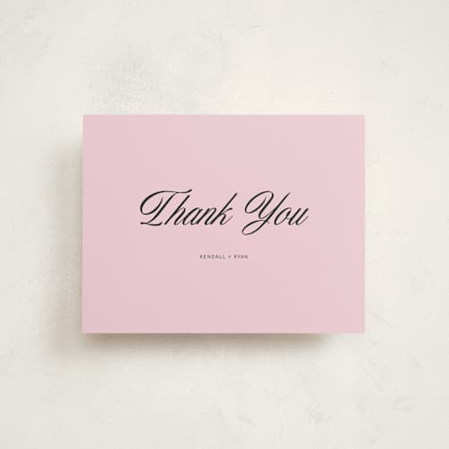 This is a petal baby thank you cards with standard by Jen Ramsey called baby time printing on signature in standard