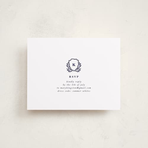This is a academy reception cards with standard by Charter Oaks Creative called classic crest printing on signature in standard