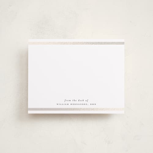 This is a sugar foil stamped stationery with foil pressed by Kristel called for professional printing on signature in 4.25x5.5