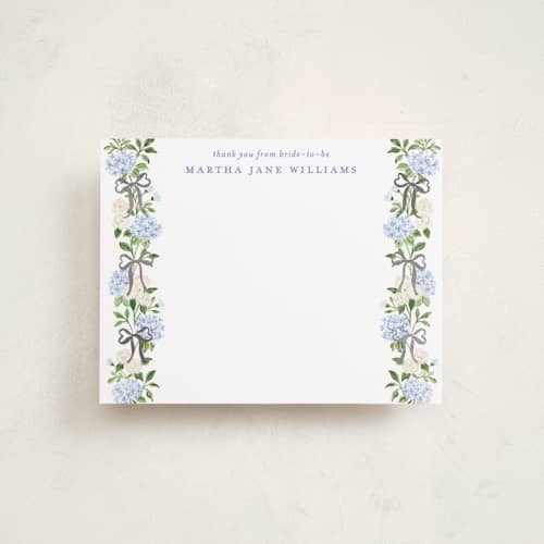 This is a endless summer foil stamped stationery with foil pressed by Sarah Knight called martha printing on signature in 4.25x5.5