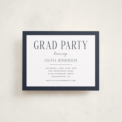 what to write in a grad party card Simple Graduation Party Invite main image 1
