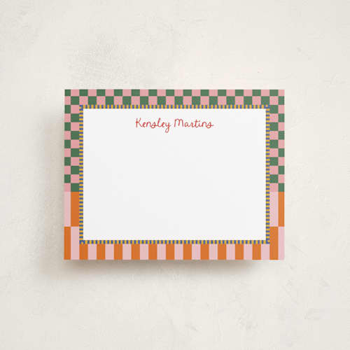 This is a watermelon kids thank you cards notes with standard by Jenna Holcomb called checked printing on signature in standard