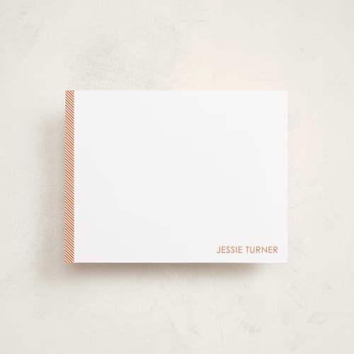 This is a papaya kids thank you cards notes with standard by Seth Caskey called herringbone printing on signature in standard