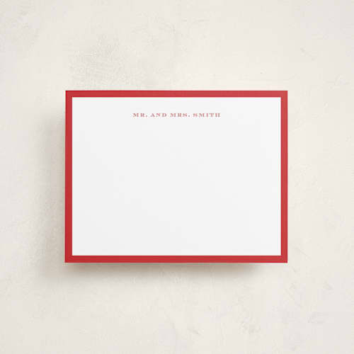 This is a apple personalized stationery thank you cards with standard by Pati Cascino called rambla printing on signature in 4.25x5.5