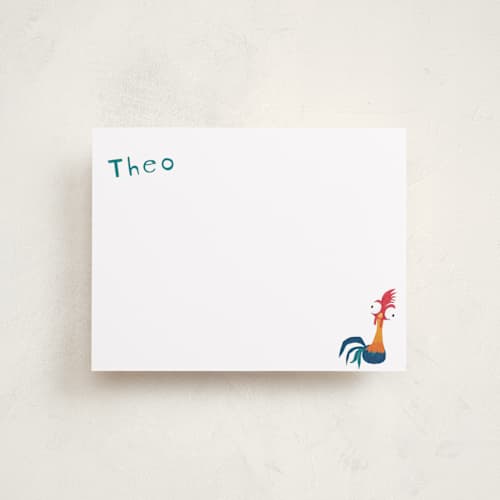 This is a cotton personalized stationery thank you cards with standard by Kristen Knechtel called disney's moana hei hei printing on signature in 4.25x5.5