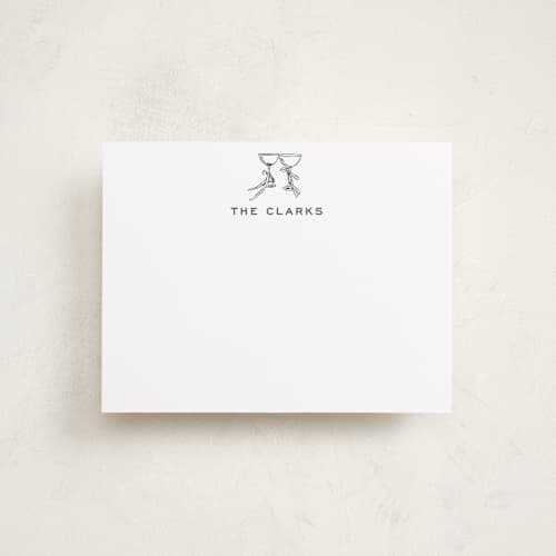 This is a sorbetto personalized stationery thank you cards with standard by Megan Davis called campania printing on signature in 4.25x5.5