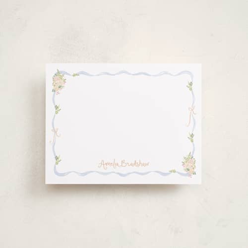 This is a daphne personalized stationery thank you cards with standard by Creo Study called cottagecore printing on signature in 4.25x5.5