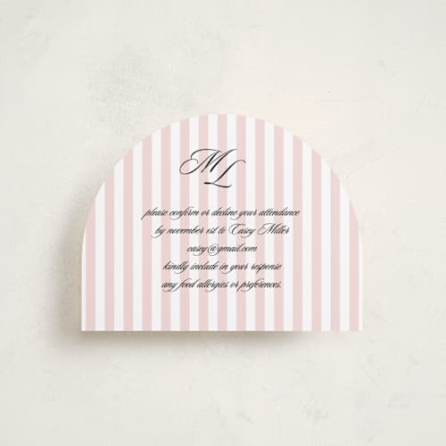 This is a tux reception cards with standard by Tamara Hilje called chic chic printing on signature in standard