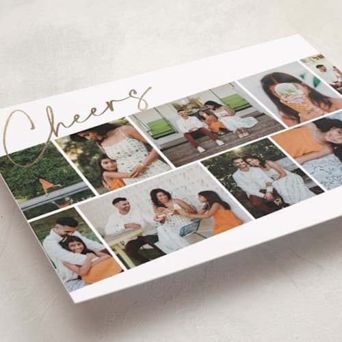 This is a snow foil pressed holiday cards with foil pressed by Iveta Angelova called highlights printing on recycled smooth signature in standard