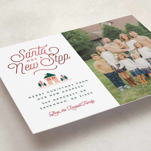 This is a snowball foil pressed holiday cards with foil pressed by Erica Krystek called new stop printing on recycled smooth signature in standard