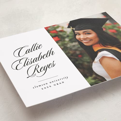 This is a newspaper graduation announcements with standard by Lea Delaveris called most classic printing on recycled smooth signature in standard