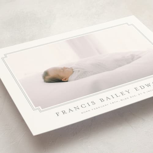 This is a fog birth announcements with standard by Carolyn MacLaren called first step printing on signature in standard