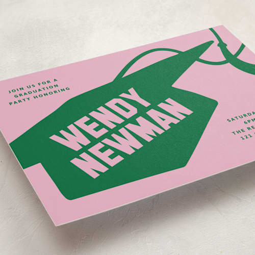 This is a roses graduation invitations with standard by Inkblot Design called capped printing on signature in standard