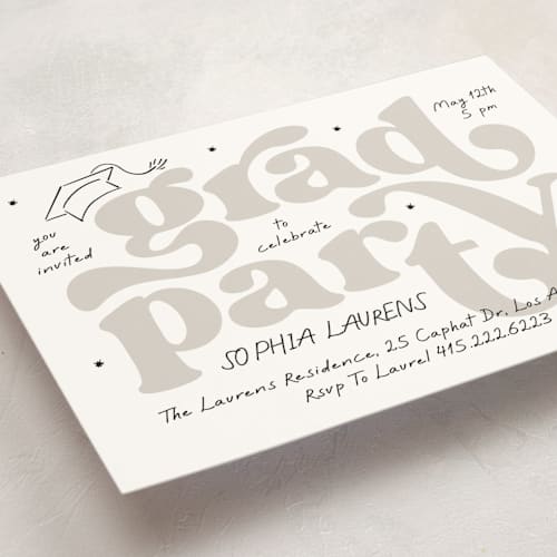 This is a ink graduation invitations with standard by Tamara Hilje called marker printing on signature in standard