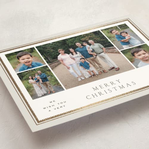 This is a dove foil pressed holiday cards with foil pressed by Amy Kross called lockley printing on signature in standard