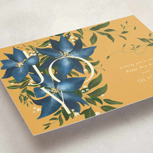 This is a bluejay met with foil pressed by Leah Bisch called winter vine printing on signature in standard