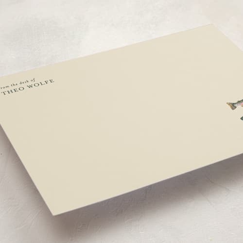 This is a wildflower personalized stationery thank you cards with standard by Townsend Majors called artful angler printing on signature in 5x7