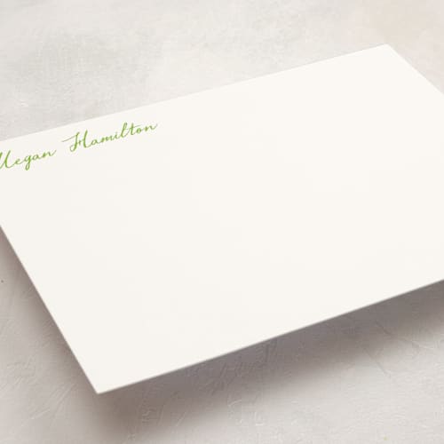 This is a lime personalized stationery thank you cards with standard by chocomocacino called martini printing on signature in 5x7