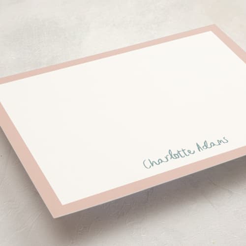 This is a cotton candy personalized stationery thank you cards with standard by Ani Somi called crayon writing printing on signature in 5x7