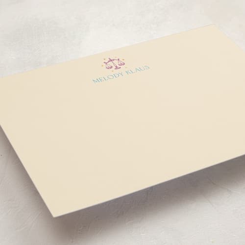 This is a orchid personalized stationery thank you cards with standard by Cass Loh called libra printing on signature in 5x7