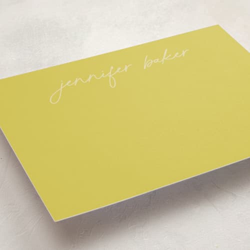 This is a key lime personalized stationery thank you cards with standard by JoAnn Jinks called signature headline printing on signature in 5x7