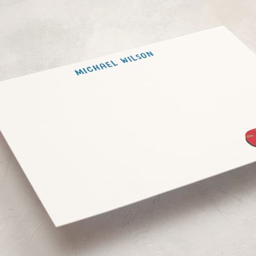 This is a pond personalized stationery thank you cards with standard by Creo Study called disney and pixar's race car wish printing on signature in 5x7