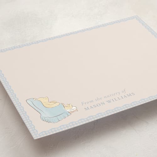This is a sky personalized stationery thank you cards with standard by Sabrin Deirani called disney winnie the pooh printing on signature in 5x7