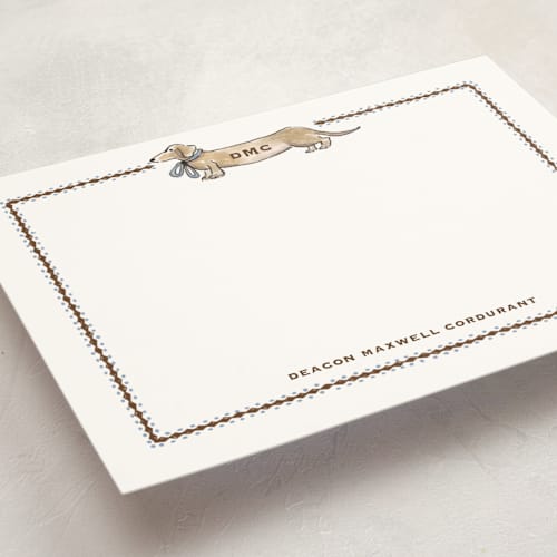 This is a sky personalized stationery thank you cards with standard by Pati Cascino called canino printing on signature in 5x7